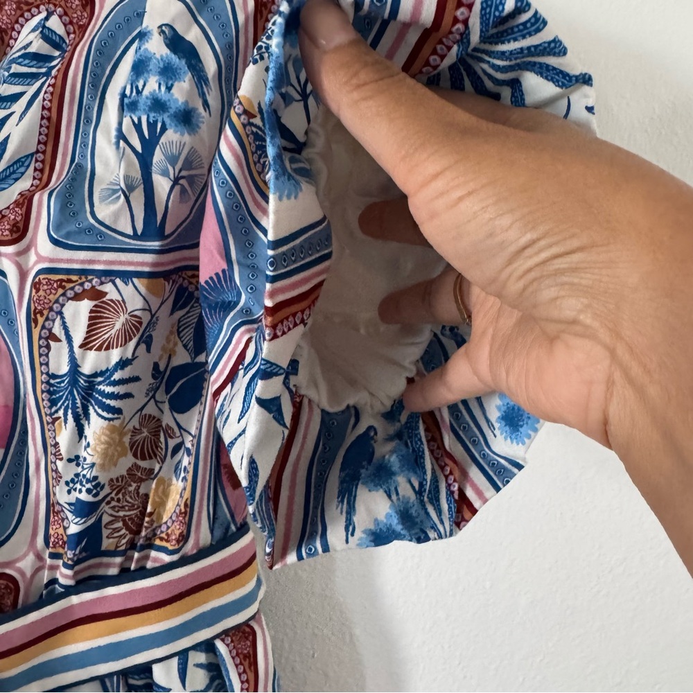 Joie tropical multi color printed Dress with Belt - Picture 8 of 14